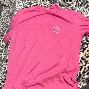 PAWZ Vibrant Pink Tee with Logo